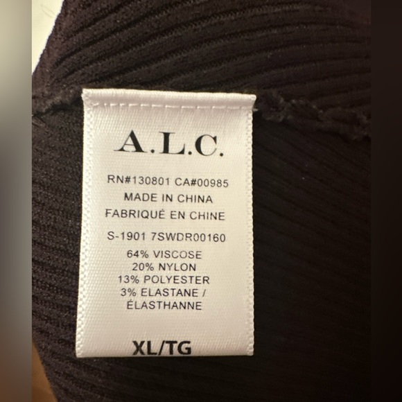 A.L.C. Ribbed Tank Dress in Chocolate Brown. Size XL $495 - Picture 10 of 10